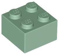 Brick 2 x 2, 3003 Sand Green N