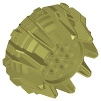 Wheel Hard Plastic with Small Cleats and Flanges, 64712 Olive Green U
