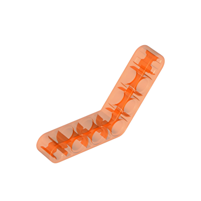 Деталь LEGO Technic, Liftarm, Modified Bent Thick 1 x 7 (4 - 4) 32348 (42165) Trans-Neon Orange U