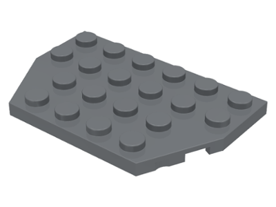 Wedge, Plate 4 x 6 Cut Corners, 32059 Dark Bluish Gray N