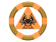 Ring with Center Triangle with Gold Bands and Crab Pattern (Atlantis Treasure Key), 87748pb01  