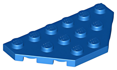 Деталь LEGO Wedge, Plate 3 x 6 Cut Corners 2419 (43127) Blue U