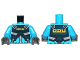 Torso Alien Conquest ADU Soldier with Protection Vest Pattern / Dark Azure Arms / Dark Bluish Gray Hands, 973pb0903c01  