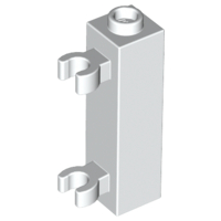 Brick, Modified 1 x 1 x 3 with 2 Clips (Vertical Grip) - Hollow Stud 60583b (42944)