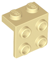 Деталь Lego Скоба Bracket 1 x 2 - 2 x 2 44728 (21712, 86644, 92411) Tan N