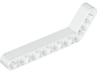 Technic, Liftarm, Modified Bent Thick 1 x 9 (7 - 3), 32271 White N