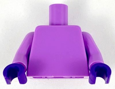 Torso Plain / Medium Lavender Arms / Dark Purple Hands, 973c084 Medium Lavender U