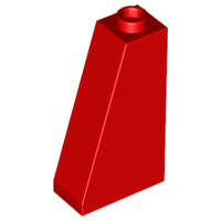 Slope 75 2 x 1 x 3 - Hollow Stud, 4460b Red U