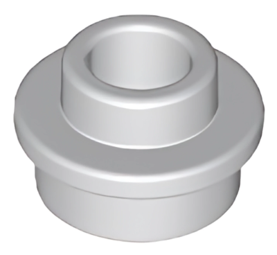 Деталь LEGO Plate, Round 1 x 1 with Open Stud 85861 (28626, 29387) Light Bluish Gray U