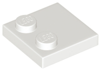 Tile, Modified 2 x 2 with Studs on Edge, 33909 White N