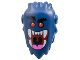 Minifigure, Head, Modified, Bogeyman with Pin Holes with Black Bushy Eyebrows, Red Eyes, Dark Red Large Open Mouth with Dark Pink Tongue and White Teeth Pattern, 6846pb01  