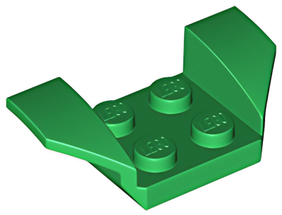 Деталь LEGO Vehicle, Mudguard 2 x 4 with Flared Wings 41854 Green U