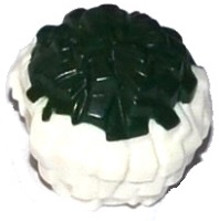 Minifigure, Utensil Cheerleader Pom Pom with Dark Green Top Pattern, 87997pb03 White U