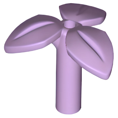 Деталь LEGO Стебель растения Lego 37695 Plant Stem with Bar, 3 Leaves, and Small Pin Hole  U Lavender 