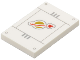 Tile 2 x 3 with Gold and Red Classic Space Logo on Panel with Light Bluish Gray Lines and Rivets Pattern, 26603pb416