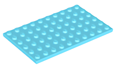 Деталь LEGO Plate 6 x 10 3033 Medium Azure U
