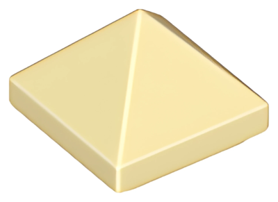 Деталь LEGO Slope 45 1 x 1 x 2/3 Quadruple Convex Pyramid 22388 ( 35343, 35344) Tan U