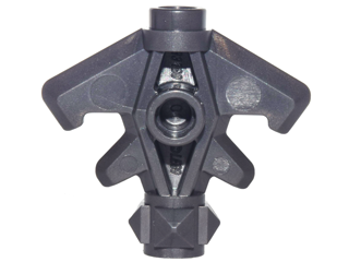 Minifigure, Weapon Axe Head, Double with Spikes, Bar Holder, and 3 Hollow Studs, 33760 Pearl Dark Gray U