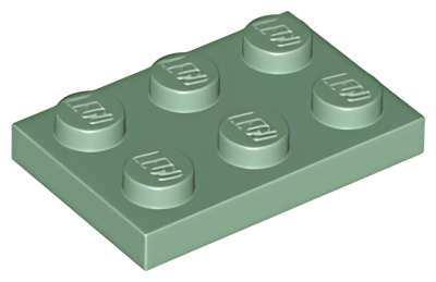 Деталь LEGO Plate 2 x 3 3021 (03021) Sand Green U