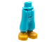 Mini Doll Hips and Trousers Baggy with Pearl Gold Shoes Pattern - Thick Hinge, 19190c00pb05