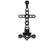 Large Figure Torso Skeletal with Gear Hips / Waist / Bottom with Pearl Dark Gray Connector with 3 Ball Joint (24190 / 24189), 24190c01
