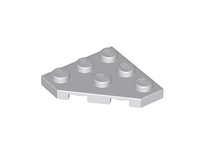 Деталь LEGO Wedge, Plate 3 x 3 Cut Corner 2450 Light Bluish Gray U