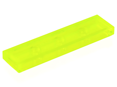 Деталь LEGO Tile 1 x 4 2431 (35371, 75703, 91143, 100687) Trans-Neon Green U