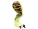 Dinosaur Leg Large (Rear) Tyrannosaurus rex with Pin, Black Claws, Dark Red Stripes on Olive Green Panel Pattern - Right, 98062c01pb12