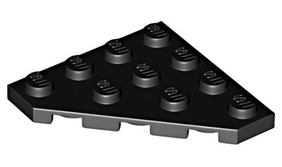 Деталь LEGO Wedge, Plate 4 x 4 Cut Corner 30503 Black U