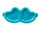Minifigure, Utensil Trolls Glasses, Angled Hearts with Pin, 65468f  