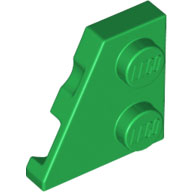 Wedge, Plate 2 x 2 Left, 24299 Green N