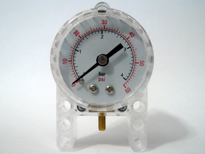 Pneumatic Pressure Gauge - Manometer, 64065c01 Trans-Clear N