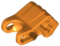 Hero Factory Fist with Axle Hole - 4 Fingers, 93575 Orange U