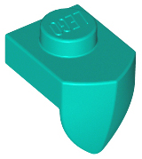 Plate, Modified 1 x 1 with Tooth Vertical, 15070 Dark Turquoise N