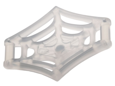 Minifigure, Weapon Web Effect, Large with Bar on Back and Bar Handles on Sides, 36083e Trans-Clear U