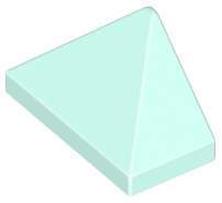 Slope 45 2 x 1 Triple with Bottom Stud Holder, 15571 Light Aqua N