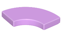 Tile, Round Corner 2 x 2 Macaroni, 27925 Medium Lavender N