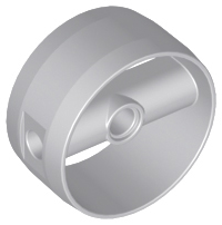 Деталь Lego Цилиндер Cylinder 4 x 4 x 1 2/3 with Pin Holes and Center Bar 41531 Light Bluish Gray U