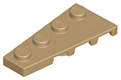 Деталь LEGO Wedge, Plate 4 x 2 Left 41770 (63333) Dark Tan U