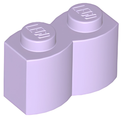 Деталь LEGO Brick, Modified 1 x 2 with Log Profile 30136 Lavender U