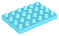 Duplo, Plate 4 x 6, 25549 Medium Azure U