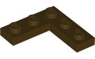 Plate 3 x 3 Corner, 77844 Dark Brown N