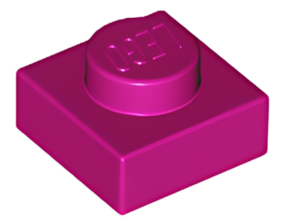 Деталь LEGO Plate 1 x 1 3024 (28554, 30008) Magenta U