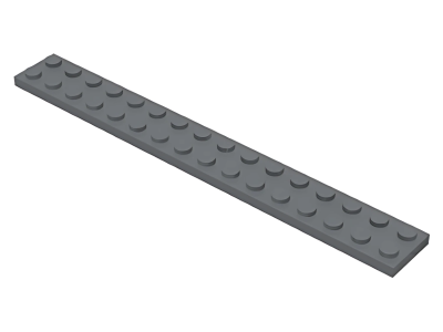 Деталь LEGO Пластина Plate 2 x 16 4282 Dark Bluish Gray U