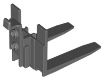 Vehicle, Forklift Wide Forks Reinforced with Rubber Belt Holder, 45707b Dark Bluish Gray U