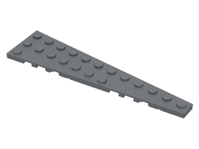 Wedge, Plate 12 x 3 Right, 47398 Dark Bluish Gray U