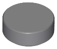 Tile, Round 1 x 1, 98138 Dark Bluish Gray U