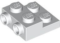 Plate, Modified 2 x 2 x 2/3 with 2 Studs on Side - Hollow Bottom Tube, 4304 White N