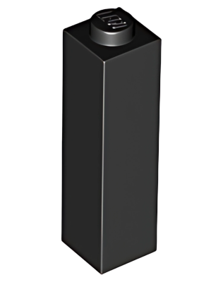 Деталь Lego Кубик Brick 1 x 1 x 3 14716 Black U