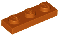 Plate 1 x 3, 3623 Dark Orange U
